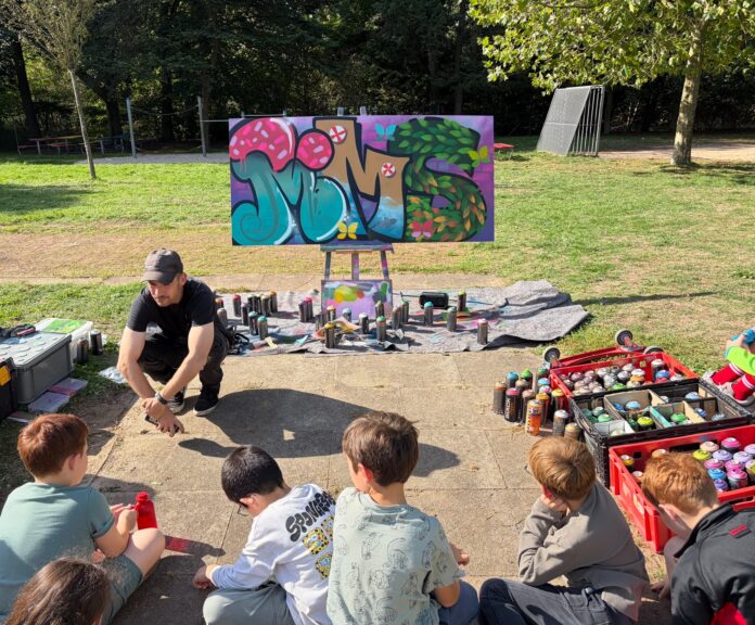 200 Kinder lernen Graffiti-Kunst an der Maria Montessorischule